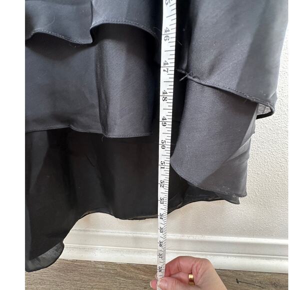 Lazaro Black Sleeveless Corset Boning Tiered Maxi Dress 10 - Picture 15 of 15